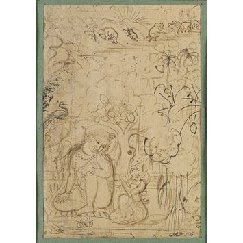 Drawing - Shiva and Parvati Drawing - Shiva and Parvati