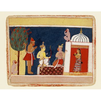 Painting - Hanuman and Rama Painting - Hanuman and Rama