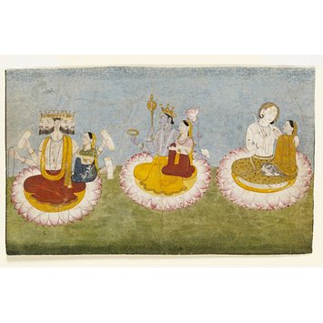 Painting - Brahma, Vishnu and Shiva Painting - Brahma, Vishnu and Shiva