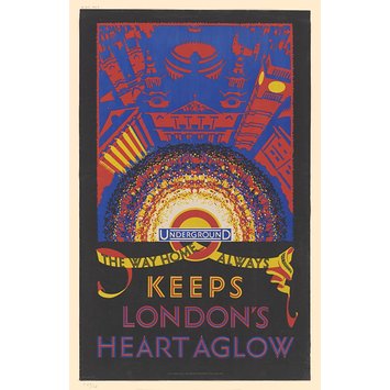 Poster - The Way Home Underground Always Keeps London's Heart Aglow Poster - The Way Home Underground Always Keeps London's Heart Aglow