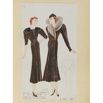 Fashion design - Hiver 1935-36, Été, 1937, Costumes et Manteaux Fashion design - Hiver 1935-36, Été, 1937, Costumes et Manteaux