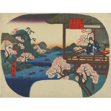 Woodblock print - Yoshino River in Yamato Province Woodblock print - Yoshino River in Yamato Province