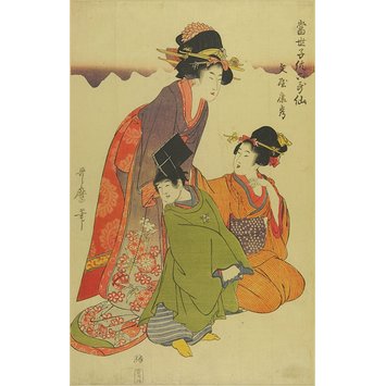 Woodblock print - Bun'ya no Yasuhide Woodblock print - Bun'ya no Yasuhide