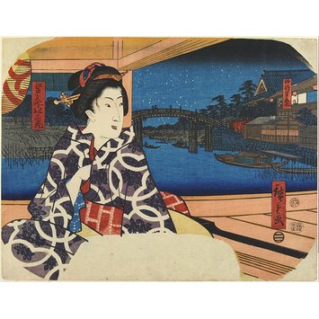 Woodblock print - Star Festival at Yanagishima Woodblock print - Star Festival at Yanagishima
