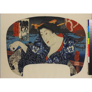 Woodblock print - Night, Rain and Thunder Woodblock print - Night, Rain and Thunder