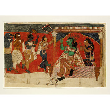 Scroll painting - Rama and Sita Scroll painting - Rama and Sita