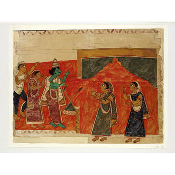 Scroll painting - Rama, Sita and Lakshman Scroll painting - Rama, Sita and Lakshman