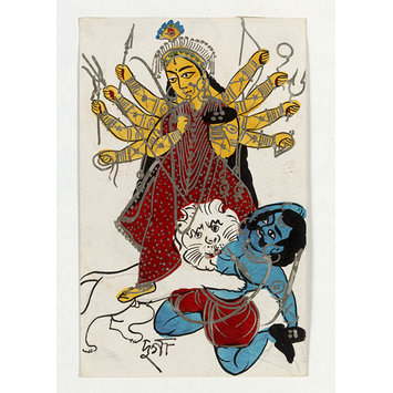 Painting - Durga and Mahishasura Painting - Durga and Mahishasura
