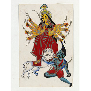 Painting - Durga and Mahishasura Painting - Durga and Mahishasura