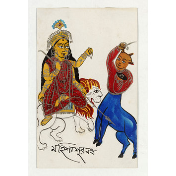 Painting - Durga and Mahishasura Painting - Durga and Mahishasura