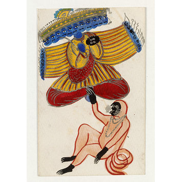 Painting - Hanuman and Ravana Painting - Hanuman and Ravana