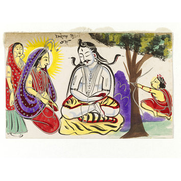 Painting - Kama and Shiva Painting - Kama and Shiva