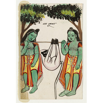 Painting - Lava, Kusha and Hanuman Painting - Lava, Kusha and Hanuman