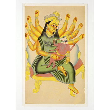 Painting - Durga and Ganesha Painting - Durga and Ganesha