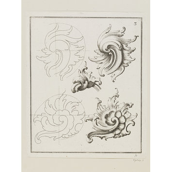 Design for rococo ornament - Nüzliche Anleitung Rocailles Nebst andern Verzierungen nach ihren Entwürffen Umriffen Schatte und Licht richtig nach zu zeichnen Design for rococo ornament - Nüzliche Anleitung Rocailles Nebst andern Verzierungen nach ihren Entwürffen Umriffen Schatte und Licht richtig nach zu zeichnen