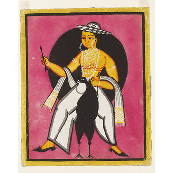 Kalighat painting - Kartik Kalighat painting - Kartik