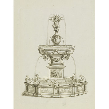 Print - Fontaines et iets d'eau, dessinés d’après les plus beaux lieux d’ Italie par Fr. Fanelli Florentin sculpteur du Roi d' Angletere Print - Fontaines et iets d'eau, dessinés d’après les plus beaux lieux d’ Italie par Fr. Fanelli Florentin sculpteur du Roi d' Angletere