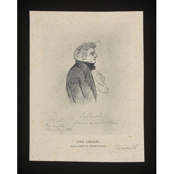 Print - Luigi Lablache from a sketch by Princess Victoria Print - Luigi Lablache from a sketch by Princess Victoria