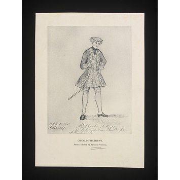 Print - Mr. Charles Mathews/From a sketch by Princess Victoria Print - Mr. Charles Mathews/From a sketch by Princess Victoria