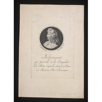 Print - Melpomene/qui préside à la Tragedie/La Statue originale existoit à Rome/au Muséum Pio-Clementino Print - Melpomene/qui préside à la Tragedie/La Statue originale existoit à Rome/au Muséum Pio-Clementino