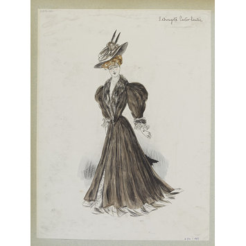 Fashion design - Redingote castor loutre Fashion design - Redingote castor loutre