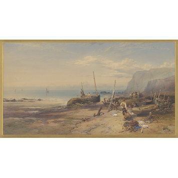 Watercolour - The Sands at Bonchurch, Isle of Wight Watercolour - The Sands at Bonchurch, Isle of Wight