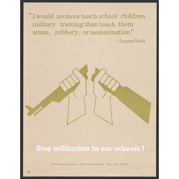 Poster - Stop Militarism in our Schools! Poster - Stop Militarism in our Schools!