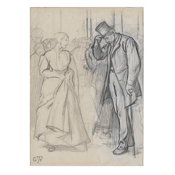 Drawing - Leaving The Morgue Drawing - Leaving The Morgue