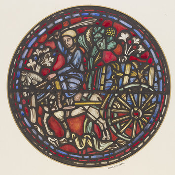 Record drawing of stained glass Record drawing of stained glass