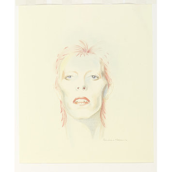 Portrait drawing - David Bowie Then: 1973 Portrait drawing - David Bowie Then: 1973