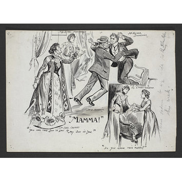 Drawing - Mamma at the Criterion Theatre Drawing - Mamma at the Criterion Theatre