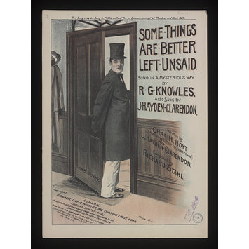 Sheet music - Some Things Are Left Better Unsaid Sheet music - Some Things Are Left Better Unsaid
