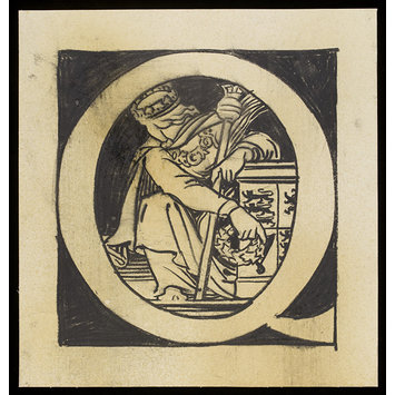 Drawing - 1 of 23 designs of letters for the inscription in Refreshment Rooms, the V&A Drawing - 1 of 23 designs of letters for the inscription in Refreshment Rooms, the V&A