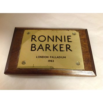 Plaque - Commemorative plaque for The Two Ronnies stage show at the London Palladium Plaque - Commemorative plaque for The Two Ronnies stage show at the London Palladium