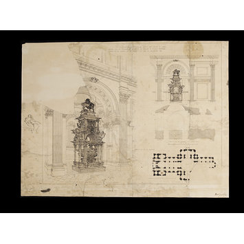 Drawing - original sketch designs for the proposed monument to the memory of the duke of Wellington Drawing - original sketch designs for the proposed monument to the memory of the duke of Wellington