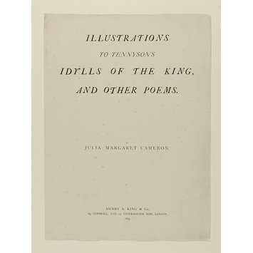 Photograph - Title page from 'Illustrations to Tennyson's Idylls of the King and Other Poems', vol. 2 Photograph - Title page from 'Illustrations to Tennyson's Idylls of the King and Other Poems', vol. 2