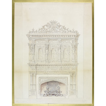 Design - Fireplace of Carved Oak, Ingestre Hall Design - Fireplace of Carved Oak, Ingestre Hall