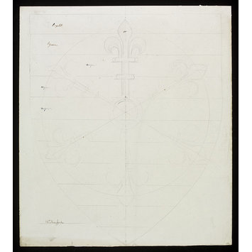 Drawing - Design for the arms of Wallingford Drawing - Design for the arms of Wallingford