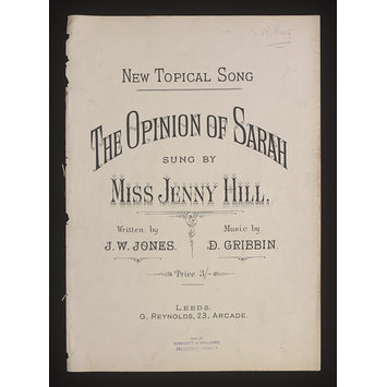 Sheet Music - The Opinion of Sarah Sheet Music - The Opinion of Sarah