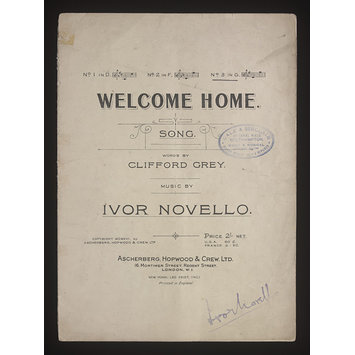 Sheet Music - Welcome Home Sheet Music - Welcome Home