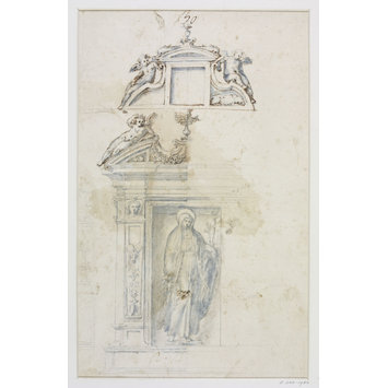 Drawing - Design for a pedimented niche Drawing - Design for a pedimented niche