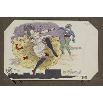 Postcard - La Chanteuse Postcard - La Chanteuse