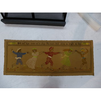 Embroidered panel - Girls and Boys Come Out to Play Embroidered panel - Girls and Boys Come Out to Play