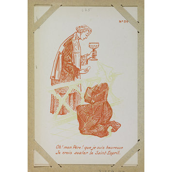Postcard - Oh! mon Père! que je suis heureause / Je crois avaler le Saint-Esprit Postcard - Oh! mon Père! que je suis heureause / Je crois avaler le Saint-Esprit
