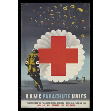 Poster - R.A.M.C. Parachute Units. Poster - R.A.M.C. Parachute Units.