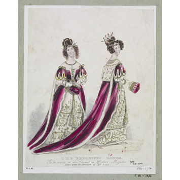 Fashion plate - The Peeresses' robes, to be worn at the Coronation of their Majesties. Fashion plate - The Peeresses' robes, to be worn at the Coronation of their Majesties.