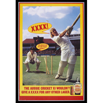 Poster - The Aussie Cricket XI Wouldn't Give A XXXX For any other Lager Poster - The Aussie Cricket XI Wouldn't Give A XXXX For any other Lager