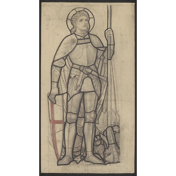 Design for stained glass - St. George. Design for stained glass - St. George.