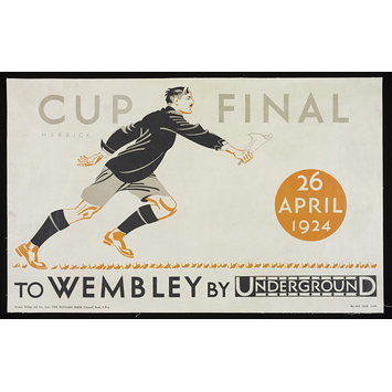Poster - Cup Final To Wembley By Underground Poster - Cup Final To Wembley By Underground