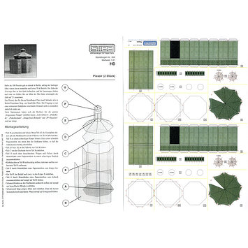 Paper model - Pissoir (2 Stück) Paper model - Pissoir (2 Stück)